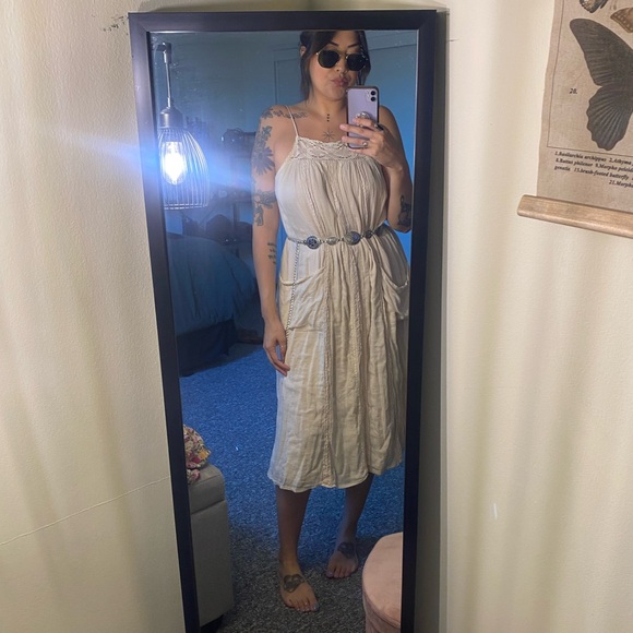 Spell & the Gypsy - Harmony Strappy Dress Elegant Cream Lace Trim - Picture 2 of 10